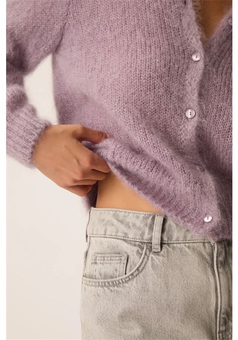 Des Petits Hauts Women's Chloe Chardon Pastel Purple Kid Mohair Cardigan Des Petits Hauts |  | 1H26002603270